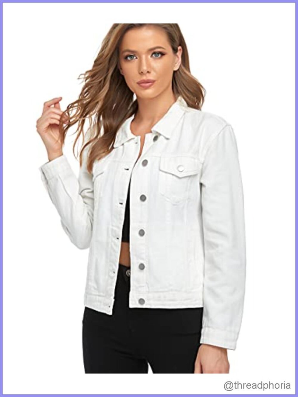 Classic Button Down Long Sleeve Denim Jacket